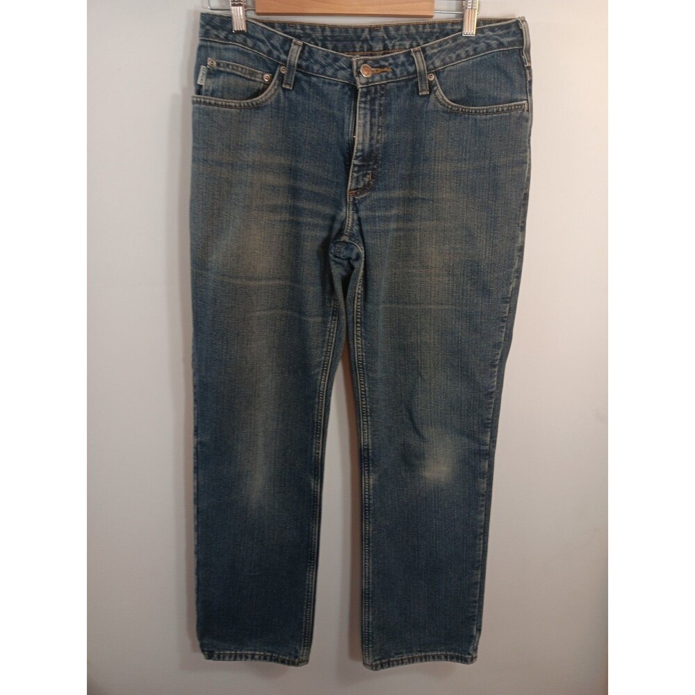 Carhartt Straight Leg Jeans in Washed Denim Blue